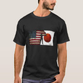 Frauen Archery USA Japan Flag Grunge erschüttert T T-Shirt (Vorderseite)