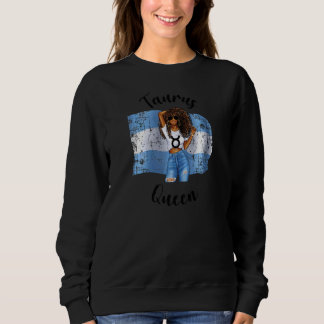 Frauen Argentinien Taurus Königin Afro Hair Afrika Sweatshirt