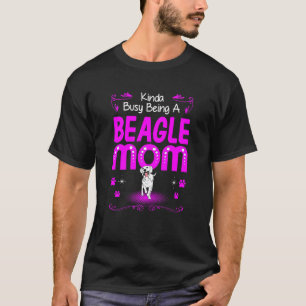Frauen Art beschäftigt Beagle-Mutter T T-Shirt