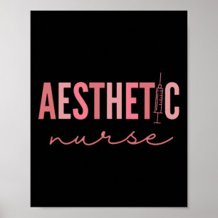 Frauen ästhetische Krankenschwester Injektor Med W Poster