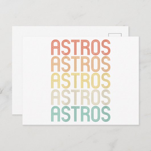 Frauen Astros Feiertagspostkarte (Vorne/Hinten)