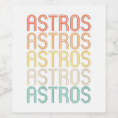 Frauen Astros Weinetikett (Einzelnes Label)