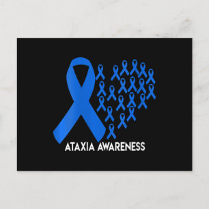 Frauen Ataxia Sensibilisierung blaue Band Geschenk Postkarte