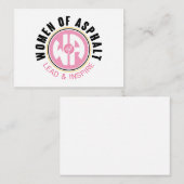 Frauen auf der Asphaltskarte Mitteilungskarte (Vorne/Hinten)