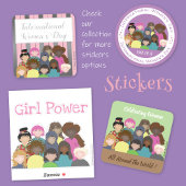 Frauen auf der ganzen Welt feiern Quadratischer Aufkleber