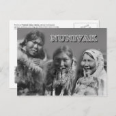 Frauen auf der Insel Nunivak, Alaska Postkarte (Vorne/Hinten)