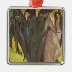 Frauen auf der Straße, 1915 Silbernes Ornament