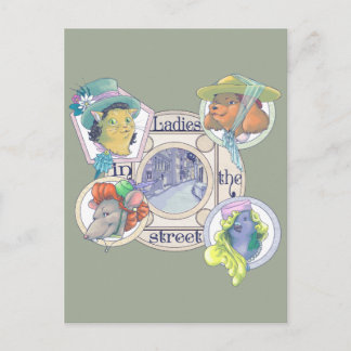 Frauen auf der Straße Postcard Postkarte
