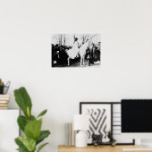 Frauen auf der Trauerparade der Pferde Fotograp Poster (Heimbüro)