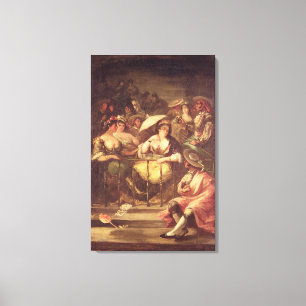 Frauen auf einem Balkon, 1859 Leinwanddruck
