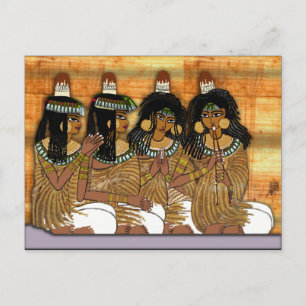 Frauen auf einem Bankett Postkarte