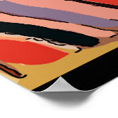 Frauen auf Handy Abstrakt, Matisse-Stil Poster (Ecke)