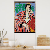 Frauen auf Handy Abstrakt, Matisse-Stil Poster (Küche)