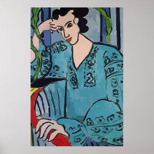 Frauen auf Handy Abstrakt, Matisse-Stil Poster