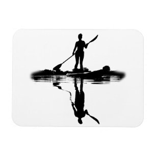 FRAUEN auf sup board, Paddelreflektion Boarding Magnet