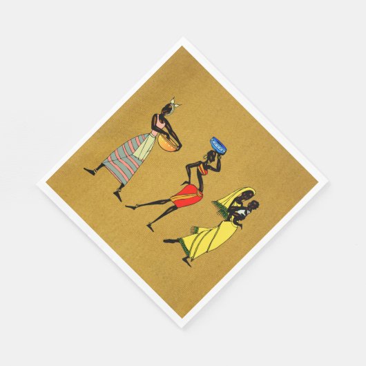 Frauen aus Afrika Papier Napkin Serviette (Ecke)
