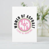 Frauen aus Asphalt Flat Danke Karte (Stehend Vorderseite)