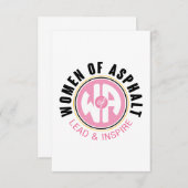 Frauen aus Asphalt Flat Danke Karte (Vorne/Hinten)