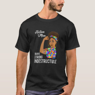 Frauen Autism Mutter Unzerstörbar Autistisches Puz T-Shirt