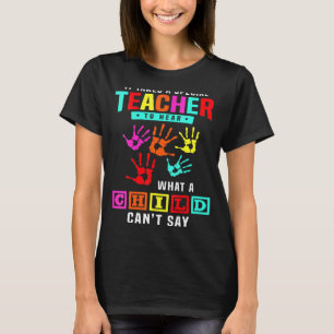 Frauen Autismus Lehrerin Puzzle Piece Special Chil T-Shirt