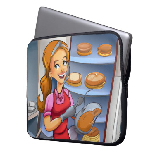 Frauen backen laptopschutzhülle (Vorderseite Links)