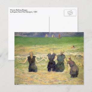 Frauen baden Dieppe von Paul Gauguin Postkarte