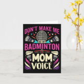 Frauen Badminton Mama Voice - Mutter Shuttle Karte (Gelbe Blume)