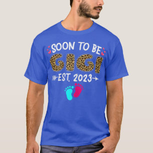 Frauen bald Gigi 2023 Leopard Schwangerschaft Anno T-Shirt