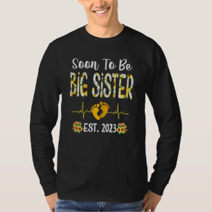 Frauen bald große Schwester 2023 Sonnenblume Neu B T-Shirt