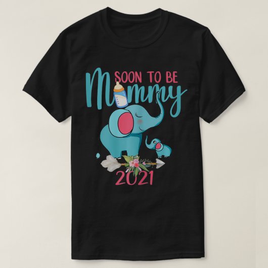 Frauen bald Mami 2021 Mutter Schwangerschaft Mama T-Shirt (Design vorne)