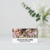 Frauen Barkeeper trinken Visitenkarte (Stehend Vorderseite)