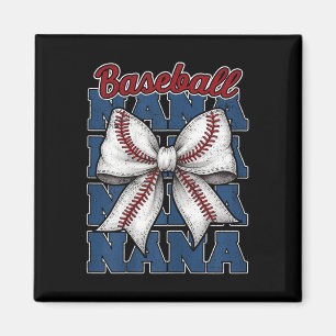 Frauen Baseball Oma Coquette Schleife Spieltag Spo Magnet