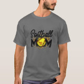 Frauen Baseball Softball Mama Leopard T-Shirt Frau (Vorderseite)