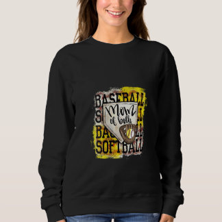 Frauen Baseball Softball Mutter von Beiden Muttert Sweatshirt