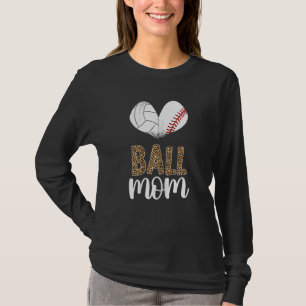 Frauen Baseball Volleyball Mama Frauen Volleyball  T-Shirt