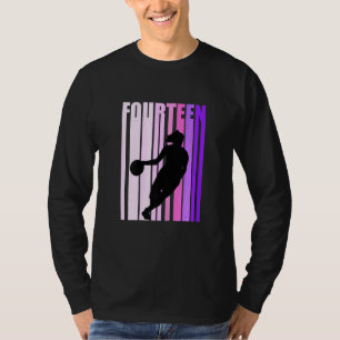 Frauen Basketball 14. Geburtstag Frauen Retro 14 F T-Shirt