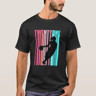 Frauen Basketball 21. Geburtstag Retro 21 Su T-Shirt