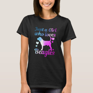 Frauen Beagle Hund Nur Ein Mädchen Das Beagles Lie T-Shirt