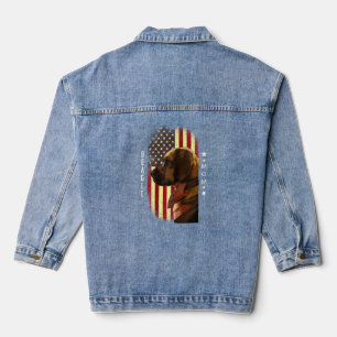 Frauen Beagle Mama American Flag Patriotic Beagle Jeansjacke