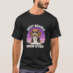 Frauen Beagle Mama Vintager Niedlicher Beagle Hund T-Shirt