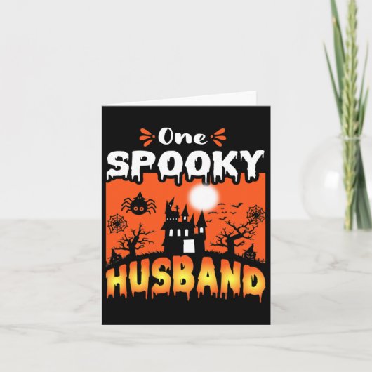 Frauen Beängstigende Spooky Halloween Design Spuk Karte (Vorderseite)
