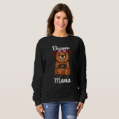 Frauen Beaver Mama Finger Herzbeaver Tier mit Sweatshirt (Vorne ganz)