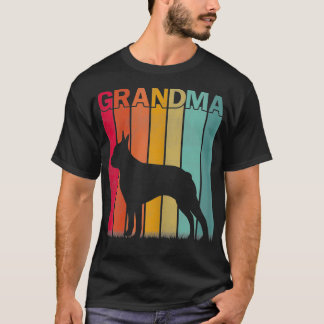 Frauen bedrückt Boston Terrier Graphic Retro Mot T-Shirt