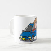 Frauen bei einem Unfall Kaffeetasse (Vorderseite Links)