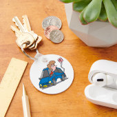 Frauen bei einem Unfall Schlüsselanhänger