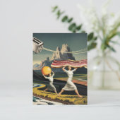 Frauen beim Surreal Breakfast Postkarte (Stehend Vorderseite)