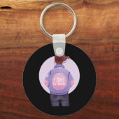 Frauen bekämpfen Überdosierung Lila Ribbon Überdos Schlüsselanhänger (Vorderseite)