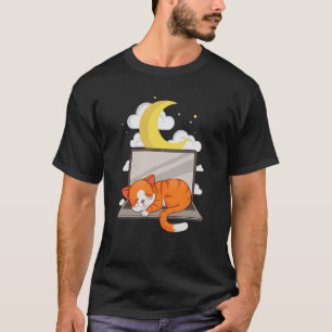 Frauen Bekleidung Tier Notebook Katze T-Shirt