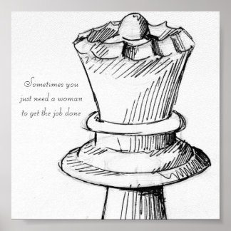 Frauen bekommen ein Plakat