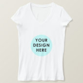 Frauen Bella+Canvas Jersey V-Ausschnitt T-Shirt (Design vorne)